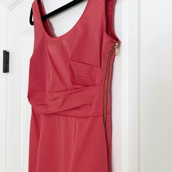 Elie Tahari Coral Red Sheath Dress - 2 - Picture 6 of 8